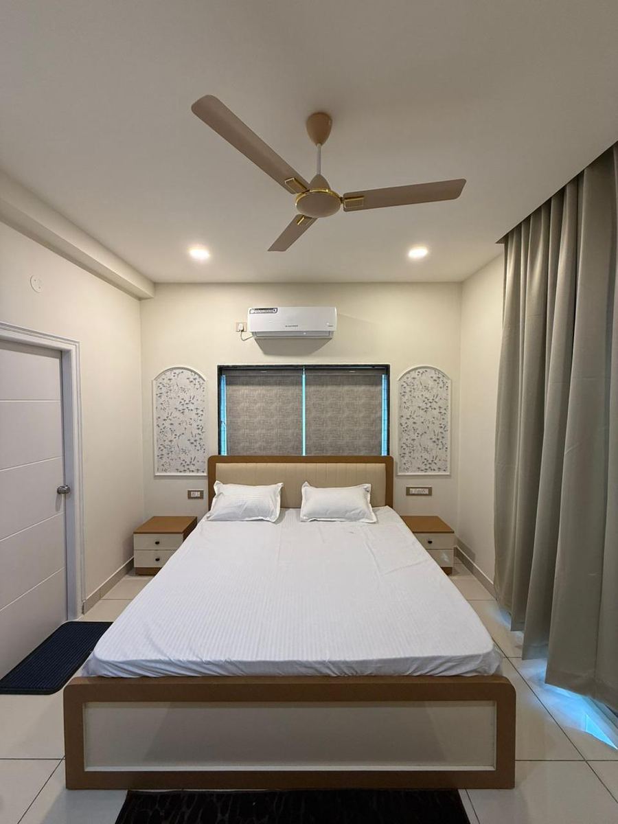 Elegant bedroom with twin nightstands